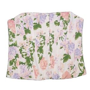 Zara Bloggers Favorite French Core Floral Corset Top Small